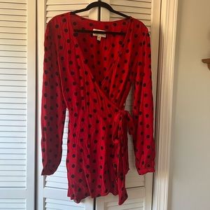 Cleobella mini wrap dress in ladybug